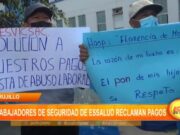 Trujillo: trabajadores de seguridad de Essalud reclaman pagos