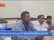 Piura: integrantes de la CGTP anuncian movilización