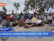 Cajamarca: estudiantes bloquean carretera a Baños del Inca
