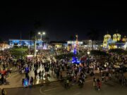 Así fue el encendido de luces en la plaza de Armas de Trujillo