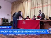 Cajamarca: la mayoría de consejeros brilló por su ausencia