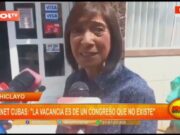 Chiclayo: Janet Cubas «la vacancia es de un congreso que no existe»