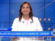 Dina Boluarte: “adelanto de elecciones está en manos del Congreso”