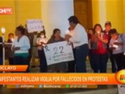 Chiclayo: manifestantes realizan vigilia por fallecidos en protestas