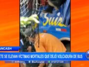 Áncash: a siete se elevan víctimas mortales que dejó volcadura de bus