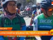 Chiclayo: ciclistas exhortan seguridad vial frente a accidentes