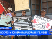Cajamarca: sindicatos y ronderos paralizarán este jueves