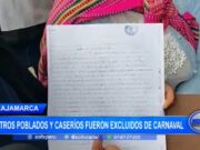 Cajamarca: centros poblados y caseríos fueron excluidos de carnaval