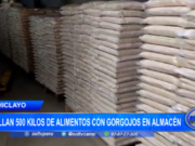 Chiclayo: hallan 500 kilos de alimentos con gorgojos en almacén