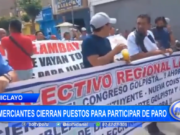 Chiclayo: comerciantes cierran puestos para participar de paro