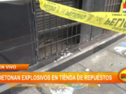 Detonan explosivos en tienda de repuestos del centro