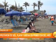 Trujillo: disfrutaron de sol, playa y arena en primer día del año