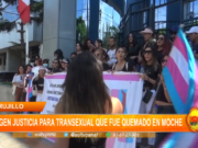 Trujillo: ciudadanos exigen justicia para transexual que fue quemado en Moche