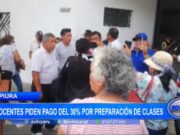 Piura: docentes piden pago del 30% por preparación de clases
