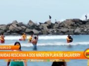 Trujillo: salvavidas rescatan a dos niños en playa de Salaverry