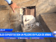 Trujillo: cables expuestos son un peligro en plaza de armas