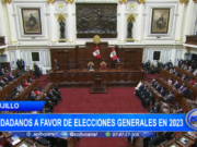 Perú: ciudadanos a favor de elecciones generales en 2023