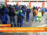 Trujillo: trabajadores del Segat suspenderán sus labores por 48 horas