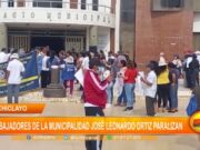 Chiclayo: trabajadores de la Municipalidad José Leonardo Ortiz paralizan