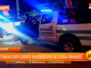 Ascope: detonan explosivo en emisora de Casa Grande
