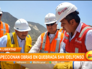 La Libertad: autoridades inspeccionan obras en quebrada San Idelfonso