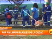 Trujillo: SEGAT por fin limpian parques de la ciudad