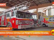 Cajamarca: bomberos esperan cisterna que prometió Gobierno Regional