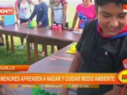 Trujillo: 60 menores aprenden a nadar y cuidar medio ambiente