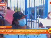 Chiclayo: pacientes de hemodiálisis protestan por equipos deficientes