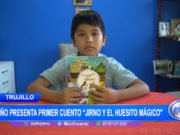 Trujillo: niño presenta primer cuento “Jirno y huesito mágico”