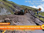 Cajamarca: empresa concesionaria repara vía y se restablece tránsito con Ciudad de Dios