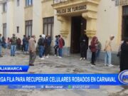 Cajamarca: larga fila para recuperar celulares robados en carnaval