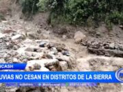 Áncash: lluvias no cesan en distrito de la sierra