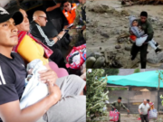 Rescatan a niña de 9 días de nacida, y otras 42 personas aisladas por desborde de ríos en Virú