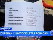 Cajamarca: recuperan 12 motocicletas robadas