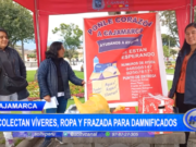 Cajamarca: recolectan víveres, ropa y frazada para damnificados