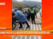 Áncash: derrumbe provoca la muerte de cuatro pasajeros de bus