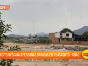 Virú: Ejército rescata a personas varadas tras fuertes lluvias