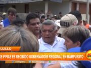 Trujillo: entre pifias es recibido gobernador regional en Mampuesto