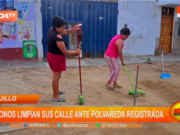 Trujillo: vecinos limpian sus calles ante polvareda registrada