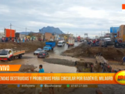 Trujillo: viviendas destruidas y problemas para circular por badén El Milagro