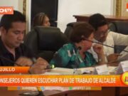 Trujillo: consejeros quieren escuchar plan de trabajo de alcalde