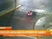 Áncash: motociclista queda grave en accidente de tránsito
