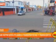 Chiclayo: forado representa peligro a transportistas y transeúntes