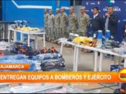Cajamarca: Gobierno Regional entrega equipos a bomberos y ejército