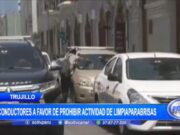 Trujillo: conductores a favor de prohibir actividad de limpiaparabrisas