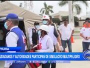 Ciudadanos y Autoridades de Piura Participan en Simulacro Multipeligro