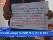 Trujillo: Atención Normal en Centro de Salud El Milagro