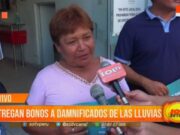 Entregan bonos a damnificados por lluvias en Trujillo