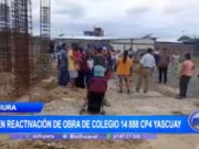 Padres de familia y docentes exigen reactivación de obra de colegio en Las Lomas, Piura